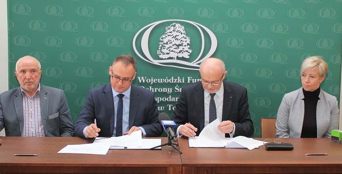 Podpisanie umowy o dofinansowanie z WFOŚiGW w Toruniu